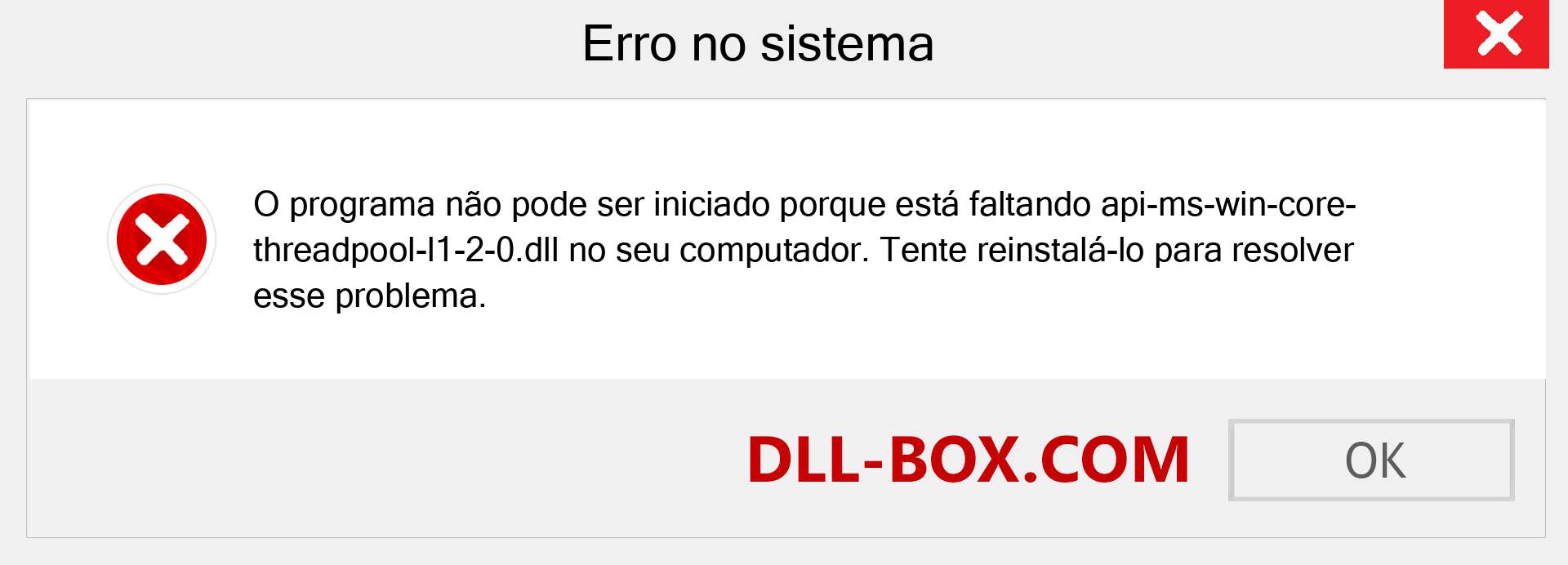 Arquivo api-ms-win-core-threadpool-l1-2-0.dll ausente ?. Download para Windows 7, 8, 10 - Correção de erro ausente api-ms-win-core-threadpool-l1-2-0 dll no Windows, fotos, imagens